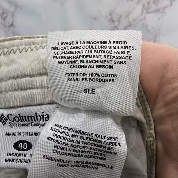 Columbia Pants Mens 40 X 30 Khaki Tan Cotton Canvas Straight Leg Twill Ripstop - Picture 9 of 11